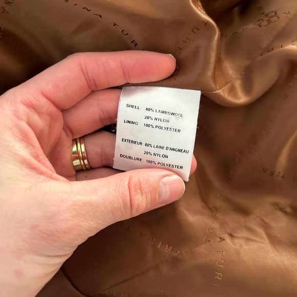 Trina Turk Wool brown tan women’s mid length pea coat size 4! - Picture 13 of 16